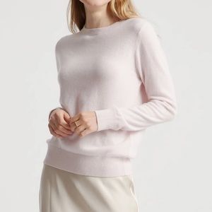 Light Pink Quince Real Cashmere Crew Neck Sweater